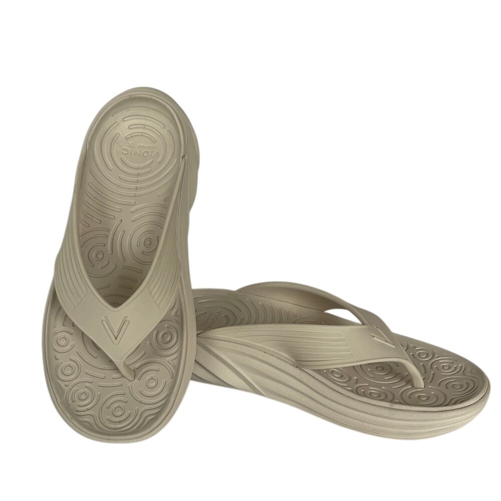 Vionic Women's VRX Recovery RX Cream Comfort Thong Flip Flop Sandals 8 NEW